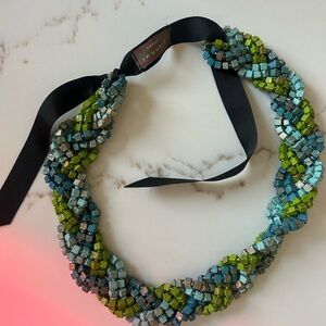 Jianhui London wooden sustainable necklace NWT